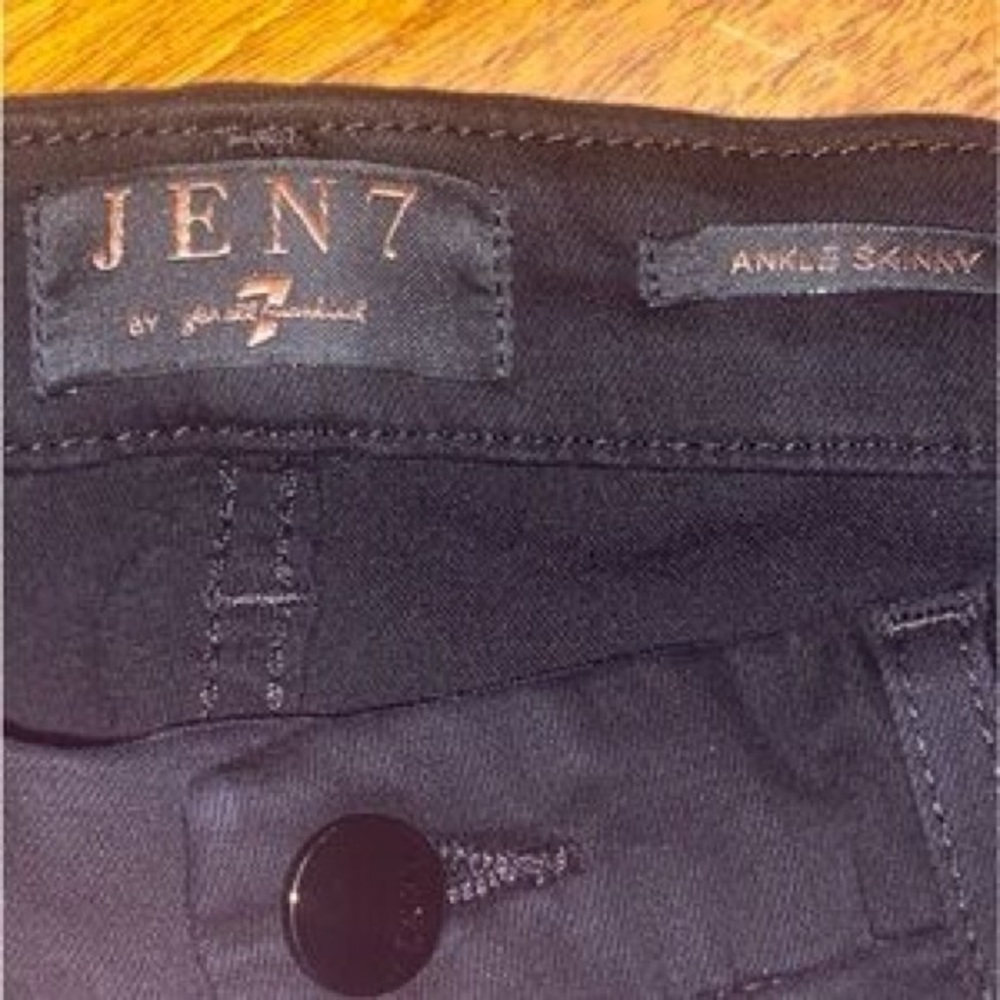 NWT Jen 7 For All Mankind Jeweled Black Ankle Skinny Jeans, sz 14 - Picture 12 of 16